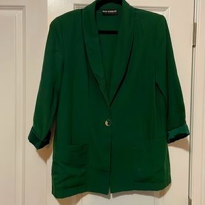 Vintage Green Linen Blazer